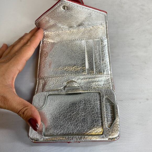 Brighton Card Case Phone "Twister" Red Moc Croc Leather New Tags Retail 75.00 - Picture 2 of 3